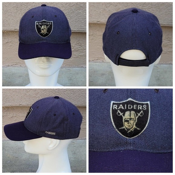 Vtg Los Angeles Oakland Las Vegas Raiders Hat Sam's Cap - Picture 1 of 9